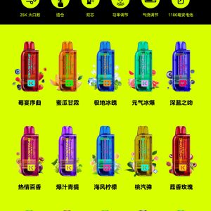 鑰石 25000口 換彈式【超大口數＋可視油倉＋1100毫安超大電池】